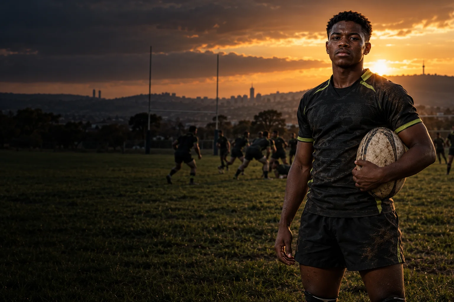 Illustrative rugby sports imagery